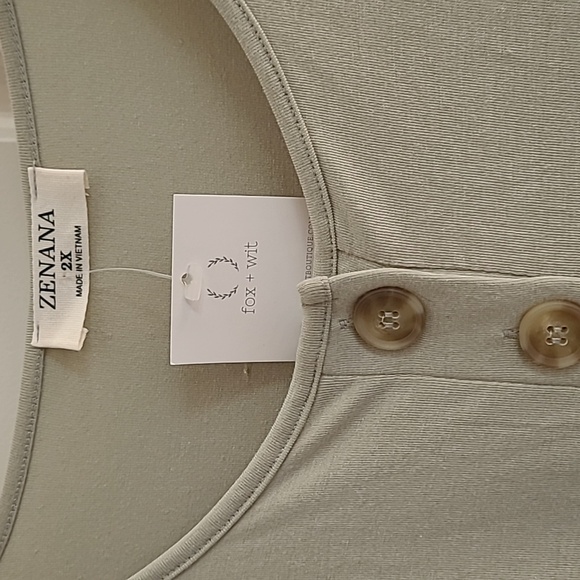 Zenana 2X romper. Light sage green - Picture 2 of 6